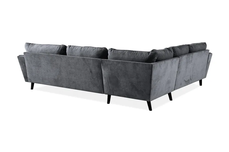 Trend Lyx 6-personers Vendbar L-formet Hjørnesofa i Stof - Mørkegrå - Møbler - Sofaer - Hjørnesofa