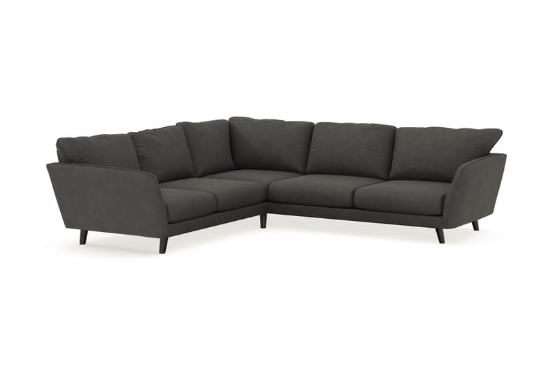 Trend Lyx 6-personers Vendbar L-formet Hjørnesofa i Manchester - Mørkegrå - Møbler - Sofaer - Hjørnesofa
