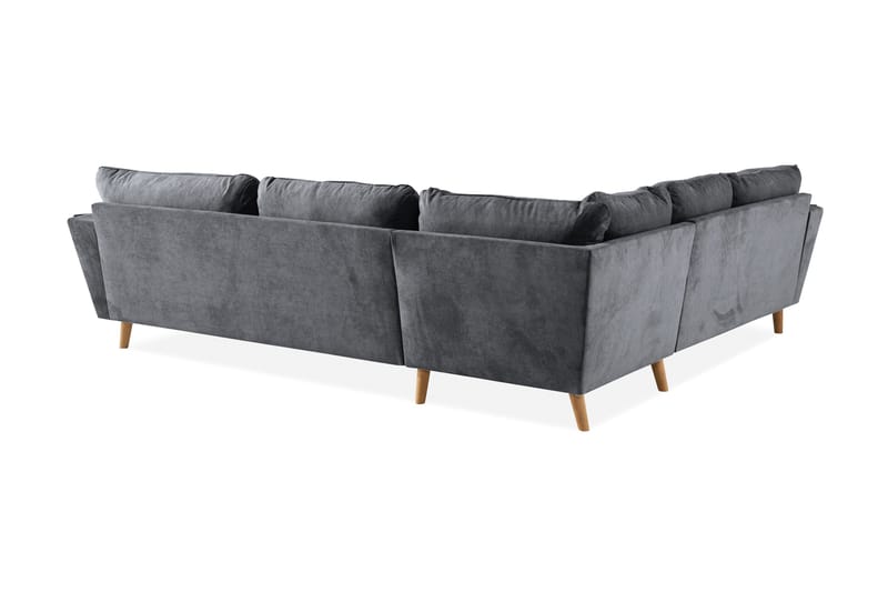 Trend Lyx 6-personers Vendbar L-formet Hjørnesofa i Stof - Mørkegrå - Møbler - Sofaer - Hjørnesofa