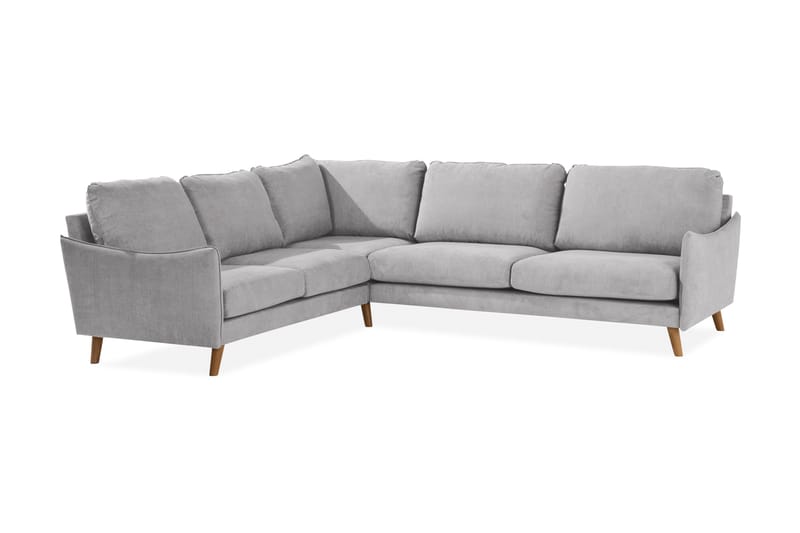 Trend Lyx 6-personers Vendbar L-formet Hjørnesofa i Stof - Lysegrå - Møbler - Sofaer - Hjørnesofa