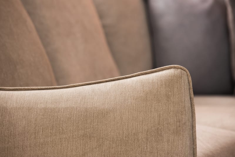Trend Lyx 6-personers Vendbar L-formet Hjørnesofa i Stof - Beige - Møbler - Sofaer - Hjørnesofa