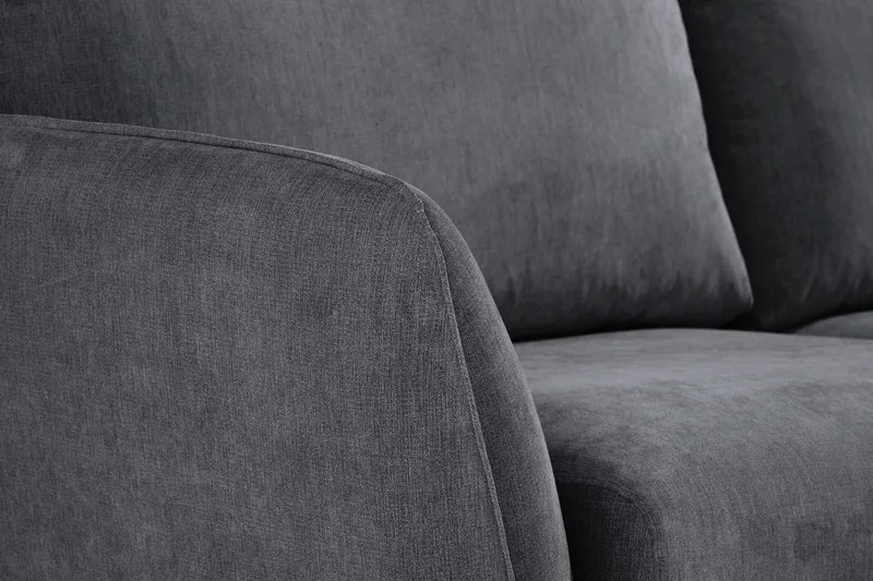 Trend Lyx 6-personers Vendbar L-formet Hjørnesofa i Stof - Mørkegrå - Møbler - Sofaer - Hjørnesofa