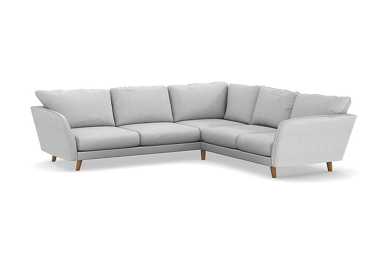 Trend Lyx 6-personers Vendbar L-formet Hjørnesofa i Stof - Lysegrå - Møbler - Sofaer - Hjørnesofa