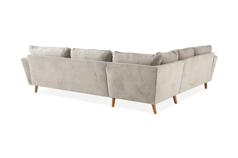 Trend Lyx 6-personers Vendbar L-formet Hjørnesofa i Stof - Beige - Møbler - Sofaer - Hjørnesofa