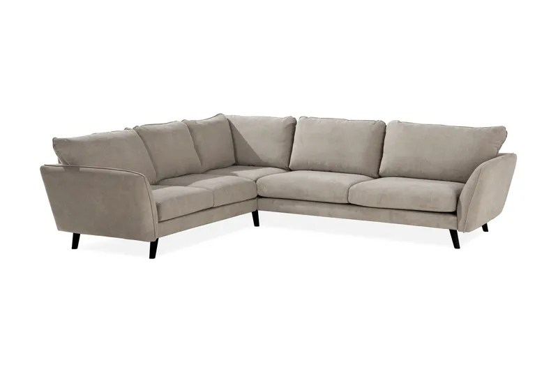 Trend Lyx 6-personers Vendbar L-formet Hjørnesofa i Stof - Beige - Møbler - Sofaer - Hjørnesofa