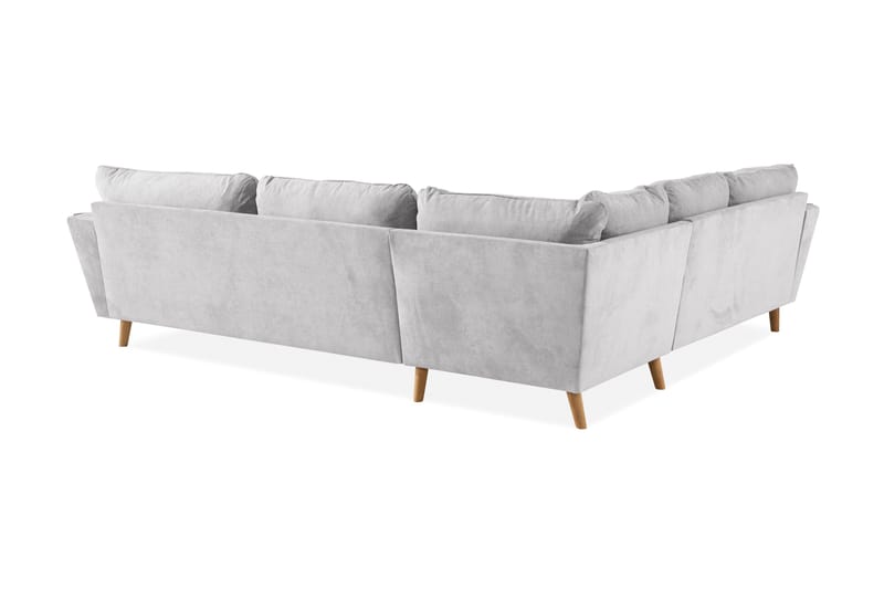 Trend Lyx 6-personers Vendbar L-formet Hjørnesofa i Stof - Lysegrå - Møbler - Sofaer - Hjørnesofa