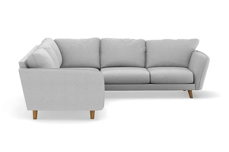 Trend Lyx 6-personers Vendbar L-formet Hjørnesofa i Stof - Lysegrå - Møbler - Sofaer - Hjørnesofa