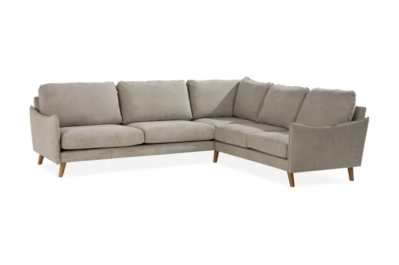 Trend Lyx 6-personers Vendbar L-formet Hjørnesofa i Stof - Beige - Møbler - Sofaer - Hjørnesofa
