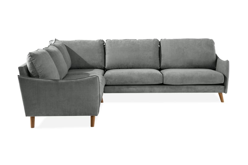 Trend Lyx 6-personers Vendbar L-formet Hjørnesofa i Stof - Grå - Møbler - Sofaer - Hjørnesofa