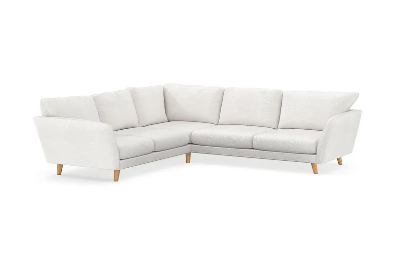 Trend Lyx Hjørnesofa Vendbar - Hvid|Bouclé - Møbler - Sofaer - Hjørnesofa