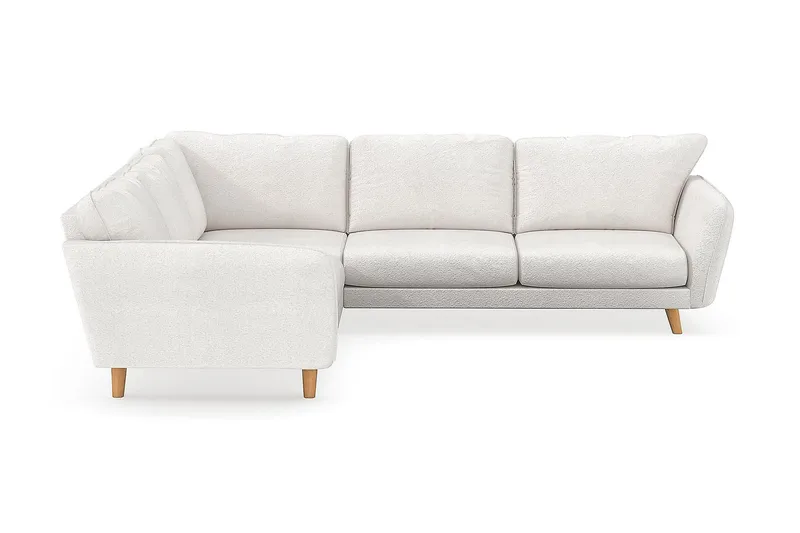 Trend Lyx Hjørnesofa Vendbar, Hvid|Bouclé