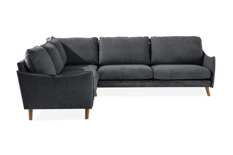 Trend Lyx Hjørnesofa Vendbar - Mørkegrå/Eg - Hjørnesofa