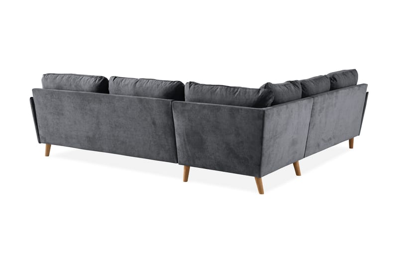 Trend Lyx Hjørnesofa Vendbar - Mørkegrå/Eg - Møbler - Sofaer - Hjørnesofa