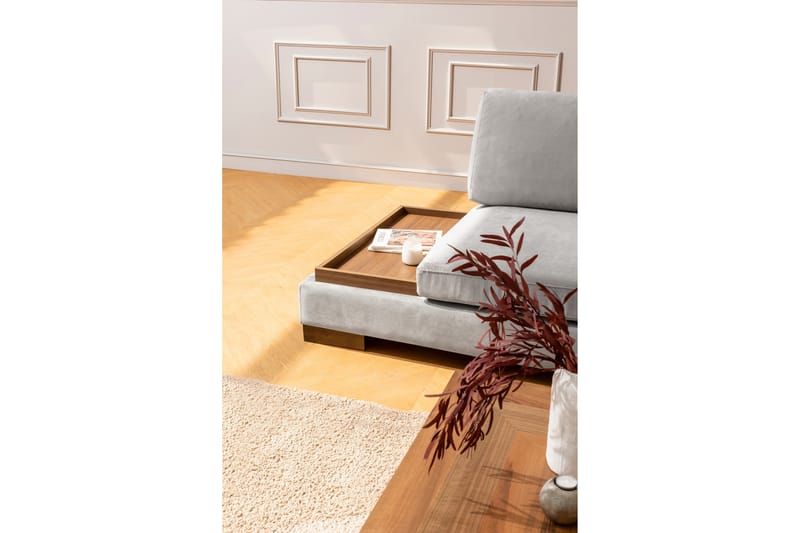 Tulima Sofa med Chaiselong Højre - Lysegrå/Natur - Møbler - Sofaer - Hjørnesofa