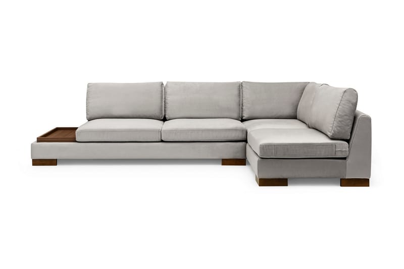 Tulima Sofa med Chaiselong Højre - Lysegrå/Natur - Hjørnesofa