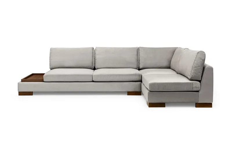 Tulima Sofa med Chaiselong Højre, Lysegrå/Natur