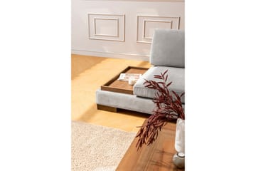 Tulima Sofa med Chaiselong Højre - Lysegrå/Natur - Møbler - Sofaer - Hjørnesofa
