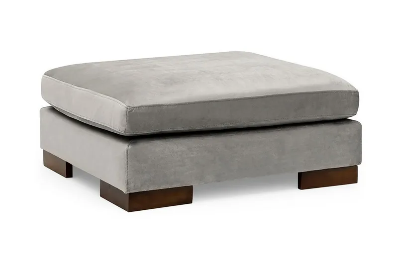 Tulima Sofa med Chaiselong m Puf Højre - Lysegrå/Natur - Møbler - Sofaer - Hjørnesofa