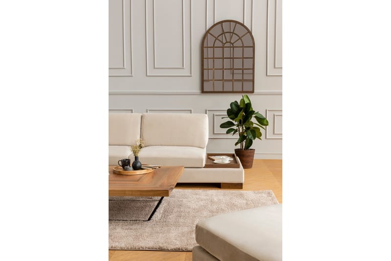 Tulima Sofa med Chaiselong m Puf Venstre - Beige/Natur - Møbler - Sofaer - Hjørnesofa