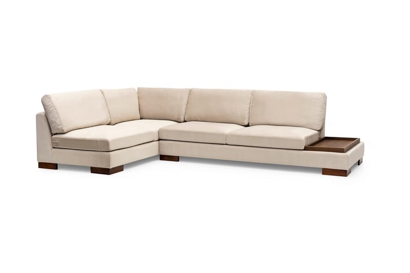 Tulima Sofa med Chaiselong m Puf Venstre - Beige/Natur - Møbler - Sofaer - Hjørnesofa