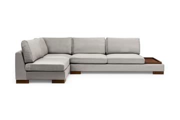 Tulima Sofa med Chaiselong m Puf Venstre - Lysegrå/Natur - Møbler - Sofaer - Hjørnesofa