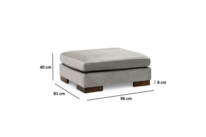 Tulima Sofa med Chaiselong m Puf Højre - Lysegrå/Natur - Møbler - Sofaer - Hjørnesofa