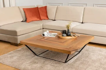 Tulima Sofa med Chaiselong m Puf Venstre - Beige/Natur - Møbler - Sofaer - Hjørnesofa