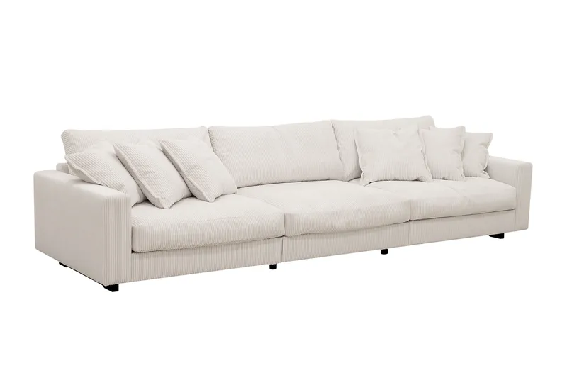 Valencia sofagruppe ekstra dyb 5-personers sofa + fodskammel - Offwhite - Møbler - Sofaer - Hjørnesofa