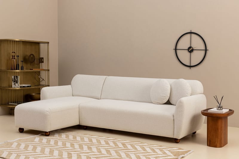 Whitecliffs Chaiselongsofa 3-personers - Hvid - Møbler - Sofaer - Hjørnesofa