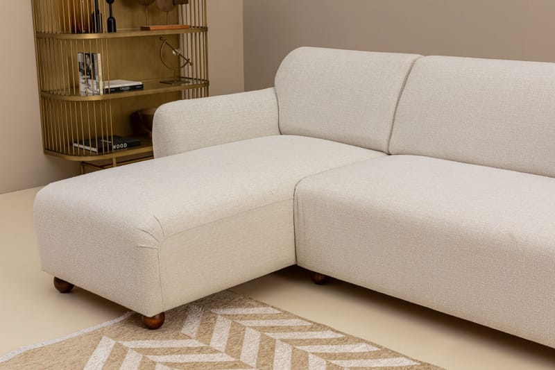 Whitecliffs Chaiselongsofa 3-personers - Hvid - Møbler - Sofaer - Hjørnesofa