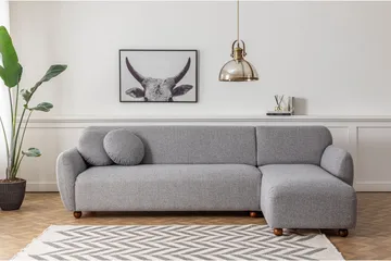 Whitecliffs Chaiselongsofa 3-personers - Grå - Møbler - Sofaer - Sofa med chaiselong - 3 personers sofa med chaiselong
