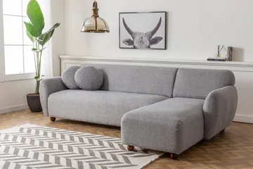 Whitecliffs Chaiselongsofa 3-personers - Grå - Møbler - Sofaer - Sofa med chaiselong - 3 personers sofa med chaiselong