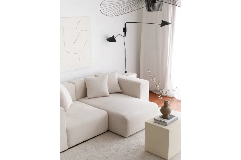 Yolo Hjørnesofa 2-pers - Hvid - Møbler - Sofaer - Hjørnesofa - Hjørnesofa med chaiselong