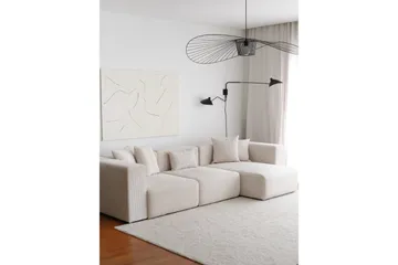Yolo Hjørnesofa 4-pers - Hvid - Møbler - Sofaer - Sofa med chaiselong - 4 personers sofa med chaiselong