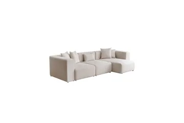 Yolo Hjørnesofa 4-pers - Hvid - Møbler - Sofaer - Sofa med chaiselong - 4 personers sofa med chaiselong