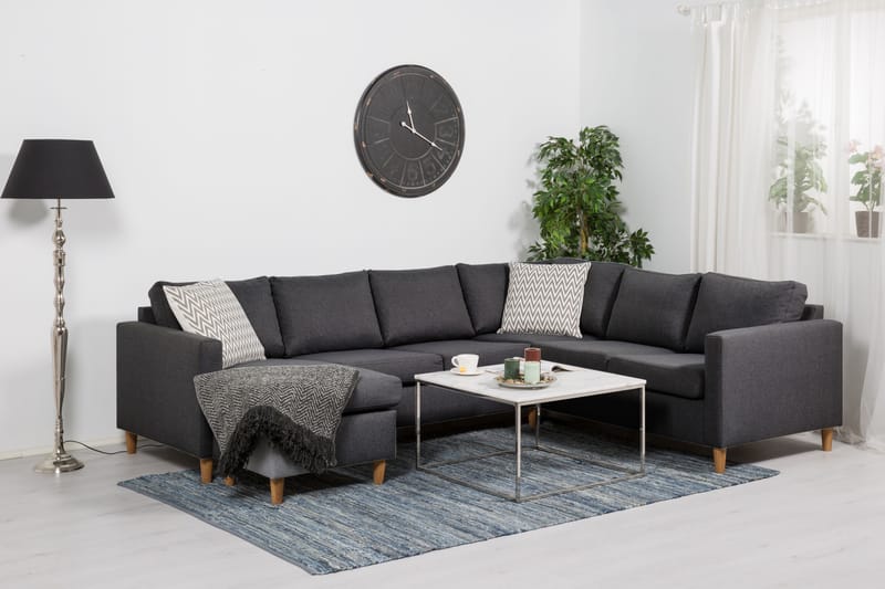 Zero Hjørnesofa med Chaiselong Vendbar - Mørkegrå - Møbler - Sofaer - Hjørnesofa - Hjørnesofa med chaiselong