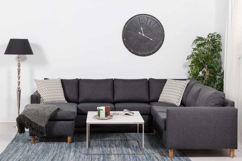 Zero Hjørnesofa med Chaiselong Vendbar - Mørkegrå - Møbler - Sofaer - Hjørnesofa - Hjørnesofa med chaiselong