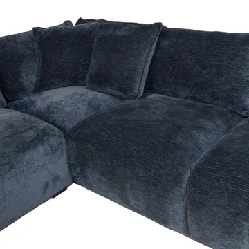 Hjørnesofa/ottoman Denvi - mørkeblå - Møbler - Sofaer - Hjørnesofa