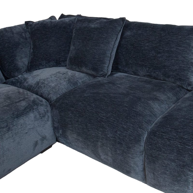Hjørnesofa/ottoman Denvi - mørkeblå - Møbler - Sofaer - Hjørnesofa