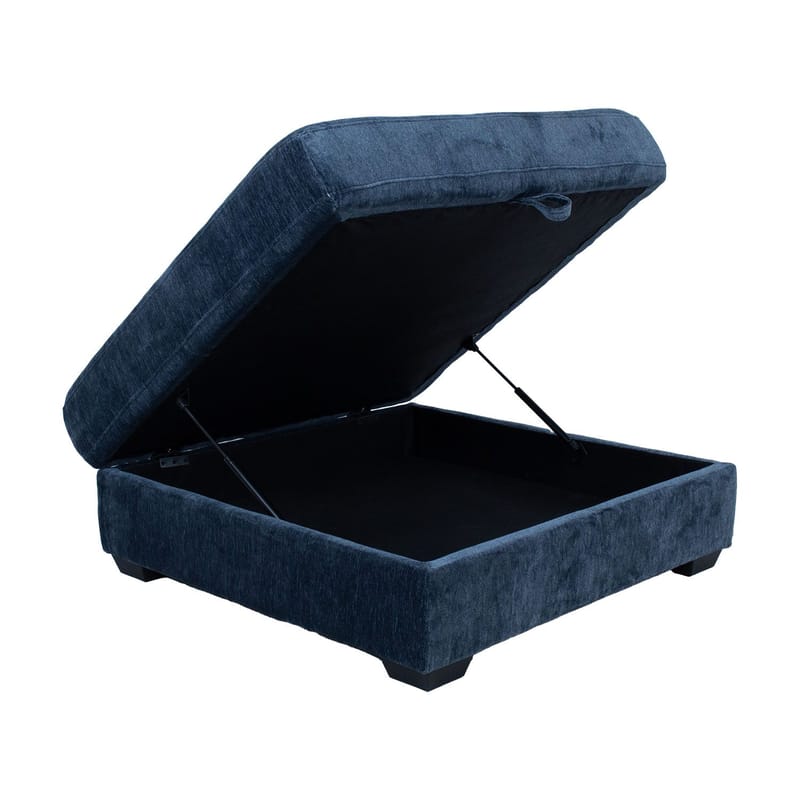 Hjørnesofa/ottoman Denvi - mørkeblå - Møbler - Sofaer - Hjørnesofa