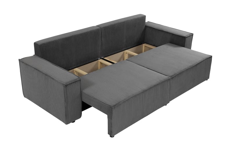 Hobson Sovesofa 3-personers i Plys - Brun - Møbler - Sofaer - Sovesofaer