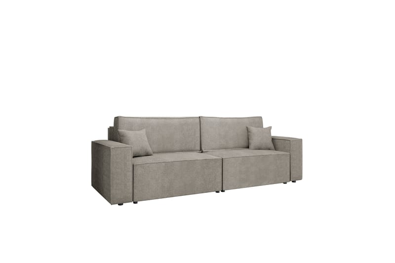 Hobson Sovesofa 3-personers i Plys - Grå - Møbler - Sofaer - Sovesofaer
