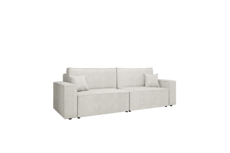Hobson Sovesofa 3-personers i Plys - Hvid - Møbler - Sofaer - Sovesofaer