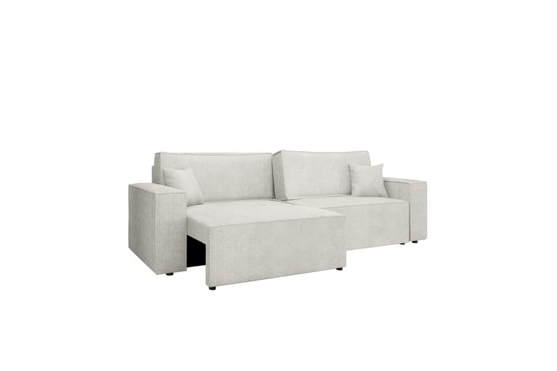 Hobson Sovesofa 3-personers i Plys - Hvid - Møbler - Sofaer - Sovesofaer
