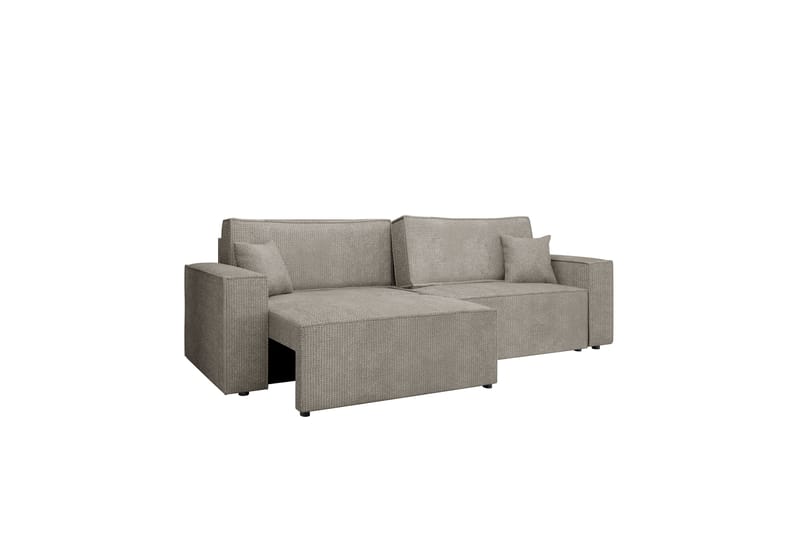 Hobson Sovesofa 3-personers i Plys - Grå - Møbler - Sofaer - Sovesofaer