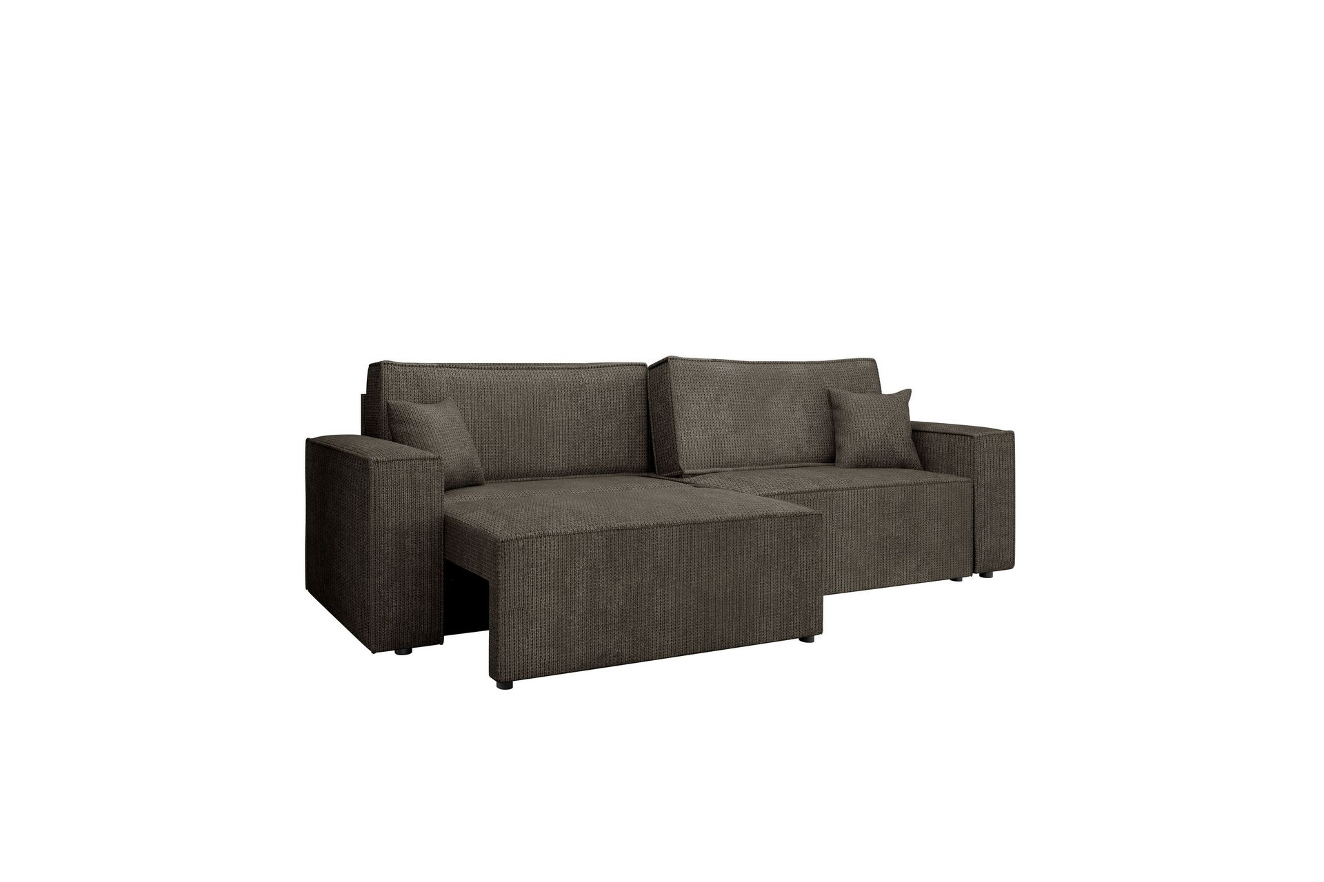 Hobson Sovesofa 3-personers i Plys - Grå - Møbler - Sofaer - Sovesofaer