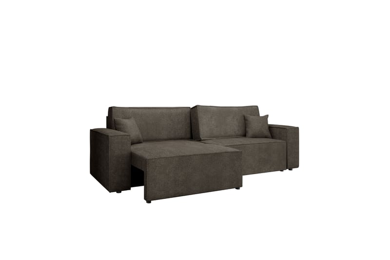Hobson Sovesofa 3-personers i Plys - Grå - Møbler - Sofaer - Sovesofaer
