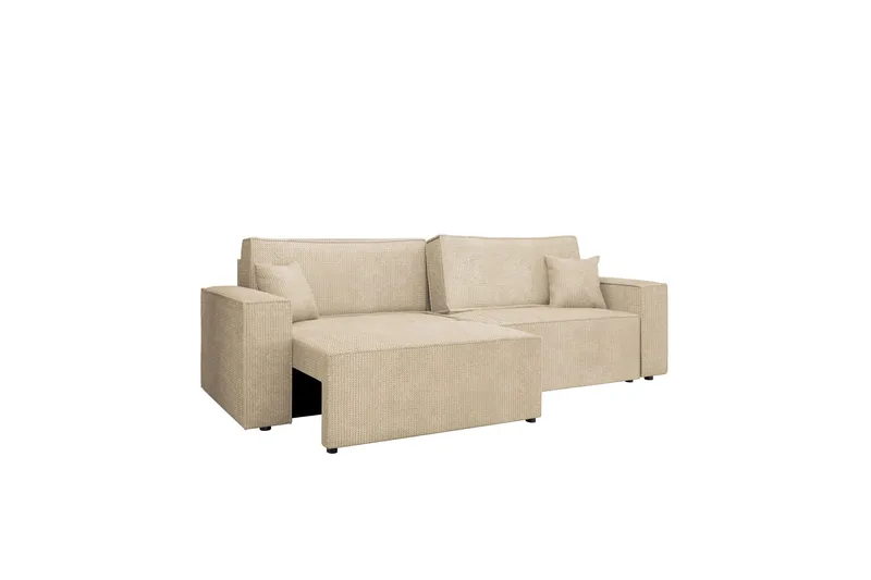 Hobson Sovesofa 3-personers i Plys - Beige - Møbler - Sofaer - Sovesofaer