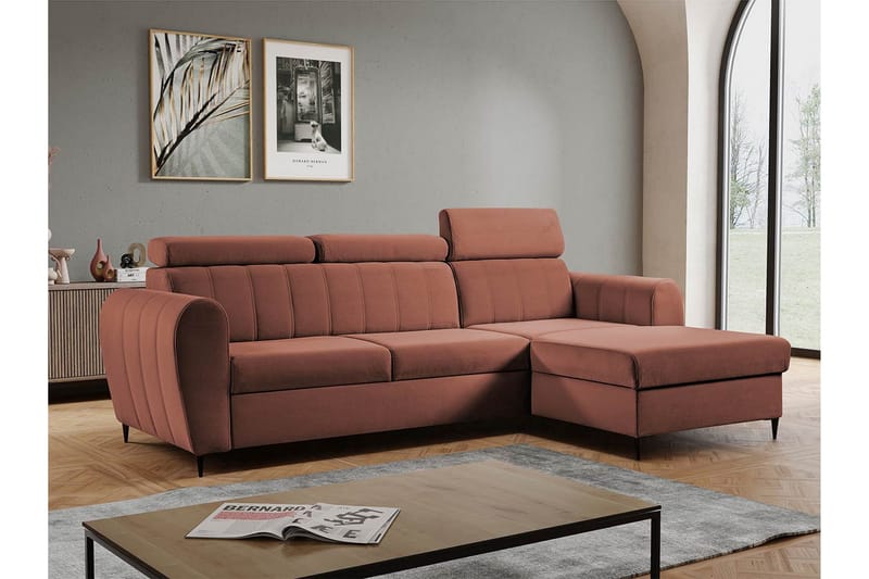 Hoffman Sofa med Divan 3-seter - Kobber - Møbler - Sofaer - Sofa med chaiselong