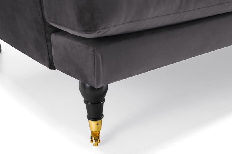 Andrew 2-personers Fløjlssofa - Mørkegrå - Møbler - Sofaer - Howard sofa